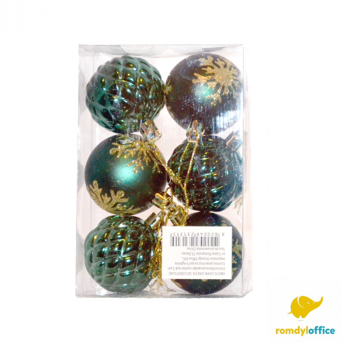 Globuri 5cm Verde inchis 6/set [1]