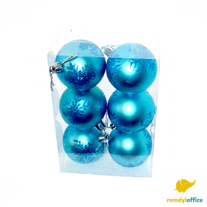 Globuri 6cm blue 6/set [1]