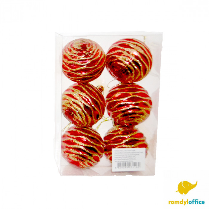 Globuri 6cm rosii 6/set [1]