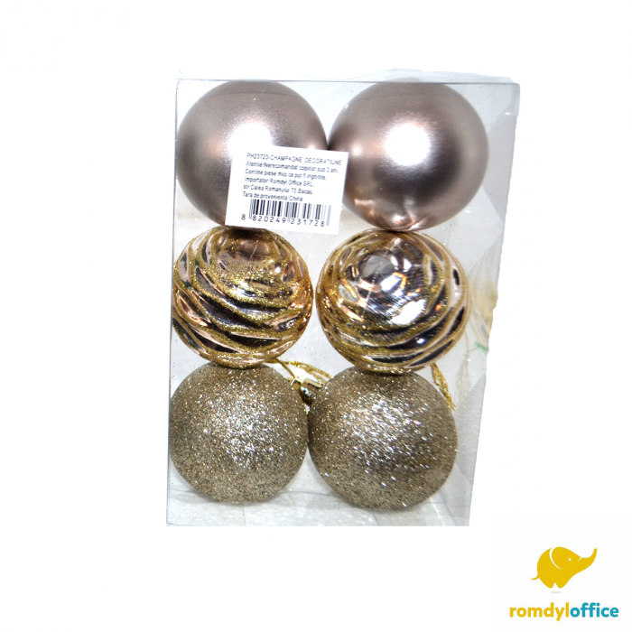 Globuri 6cm sampanie 6/set [1]