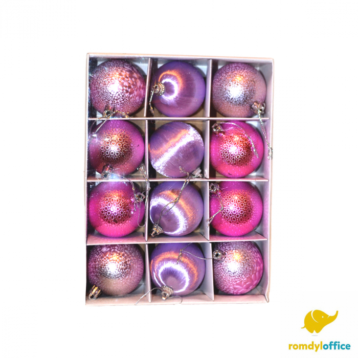 Globuri 6cm violet 12/set [1]