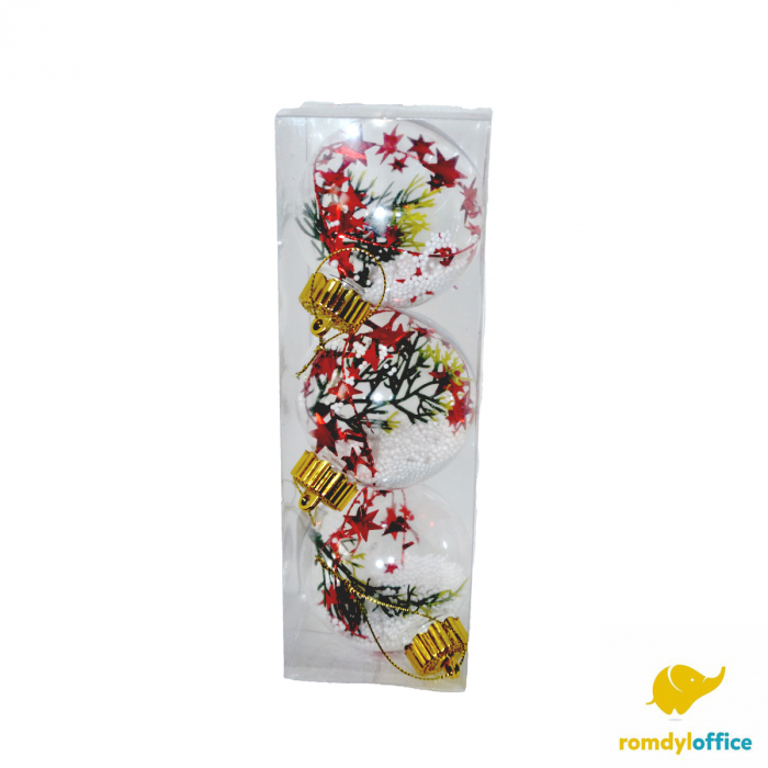 Globuri 8cm rosii 3/set [1]
