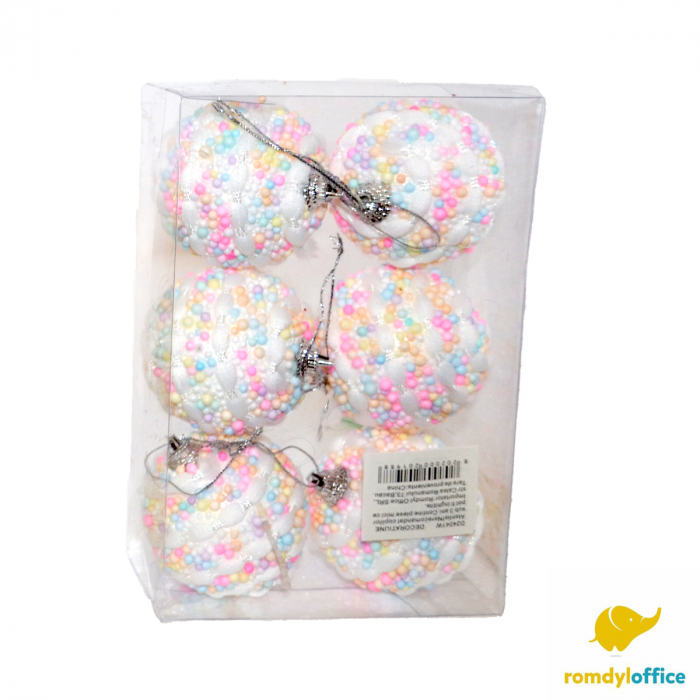 Globuri Christmas albe 6cm 6/set [1]