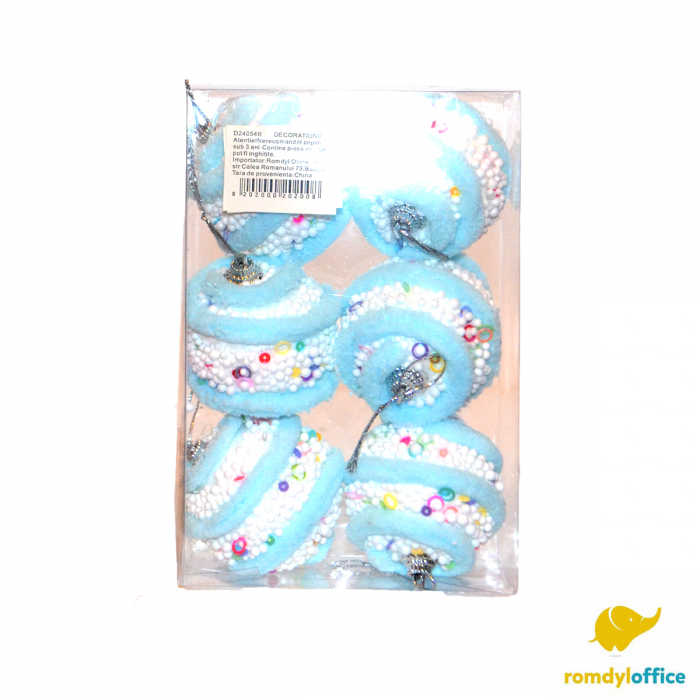 Globuri Christmas blue 6cm 6/set [1]