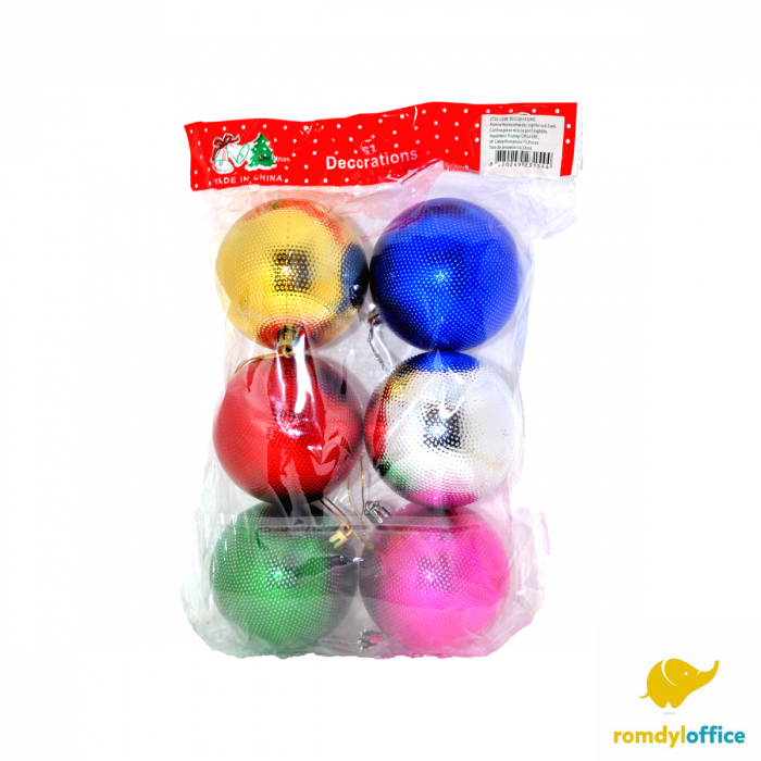 Globuri mix color 8cm  6/set [1]