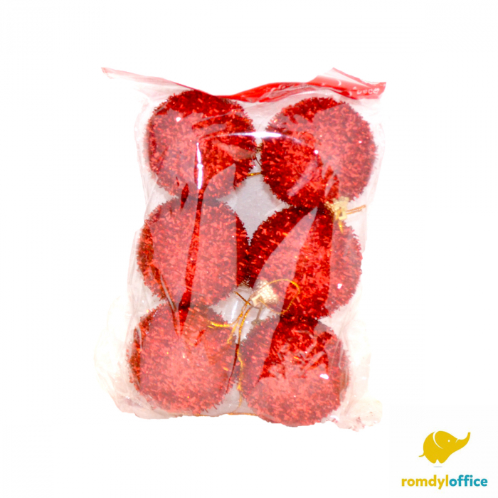 Globuri rosii 6cm 6/set [1]