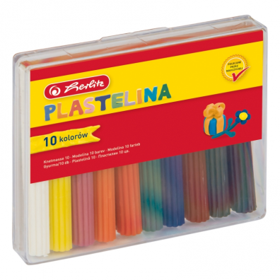 Plastilina 10 culori/set 240g rosie Pelikan [1]