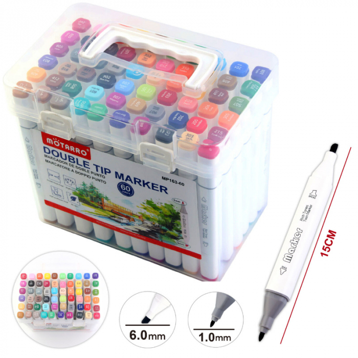 Marker 2 capete 60 culori [1]