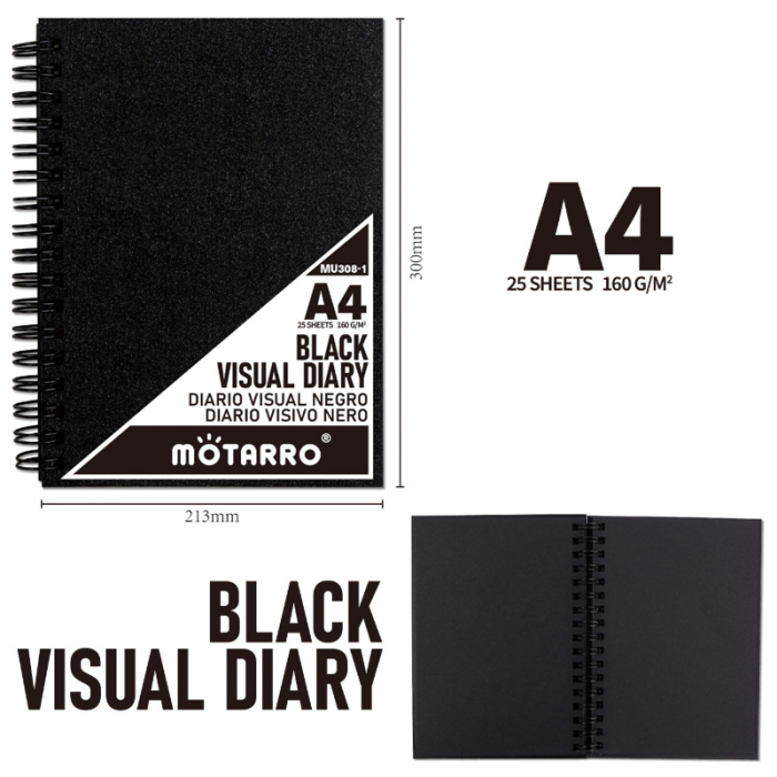 Notebook A4 cu fila neagra 25 file [1]