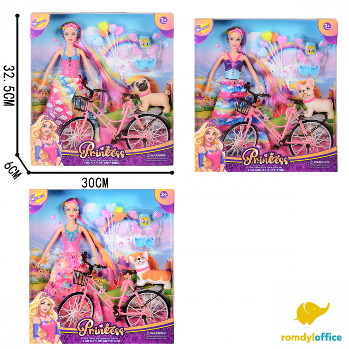 Papusa Princess cu bicicleta [1]