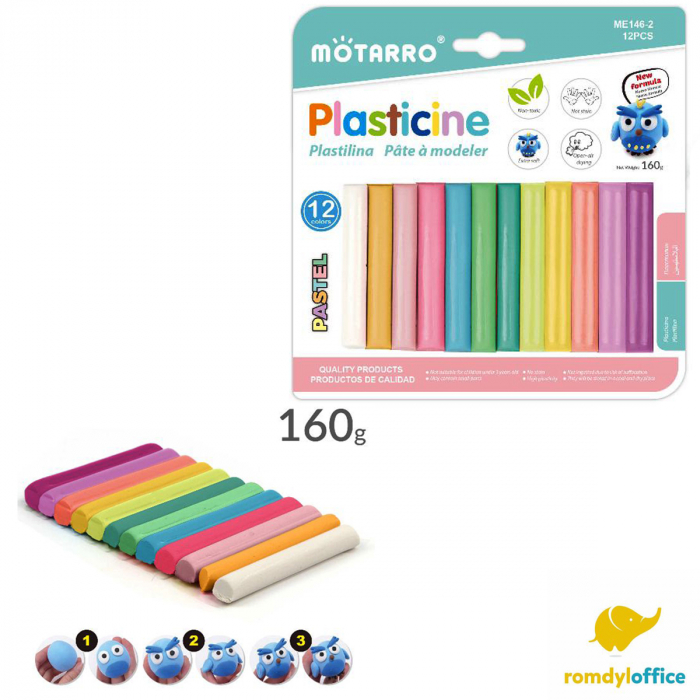 Plastilina pastel 12 culori Motarro [1]