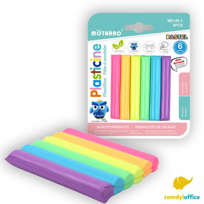 Plastilina pastel 6 culori Motarro [1]