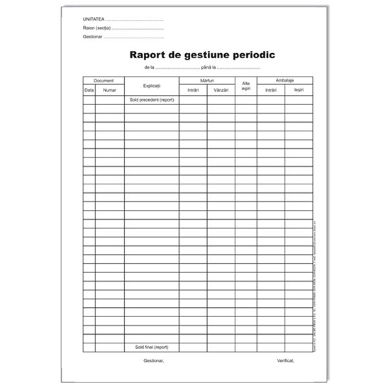 RAPORT DE GESTIUNE PERIODICA [1]