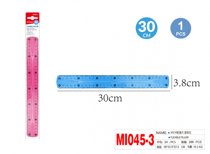 Rigla plastic color flexibila 30cm [1]