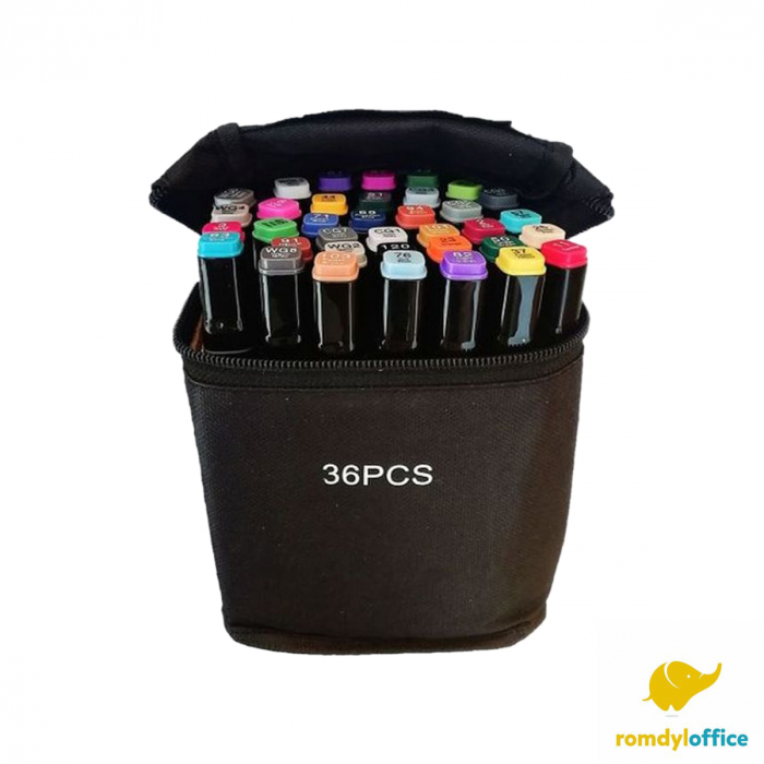  Set markere cu alcool 36 culori [1]