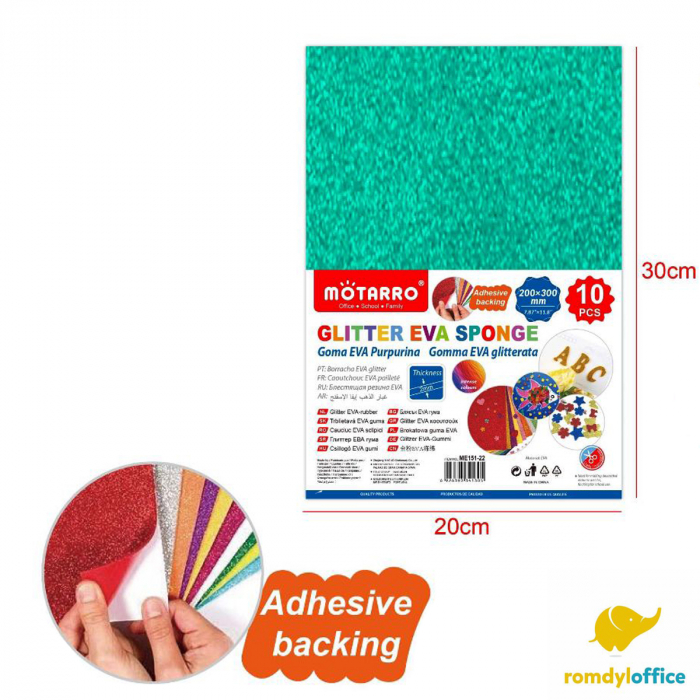 Spuma autoadeziva albastru 10coli/set [1]