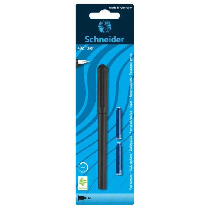 Stilou Unicolor cu 2 rezerve, SCHNEIDER [1]
