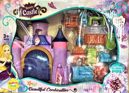 Papusi, castele, carucioare si casute - 633029 CASTEL MEDIU CU MUZICA 48/bax