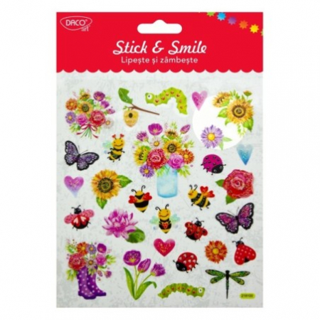 Jucarii - Accesorii craft, Gradina cu flori lipeste