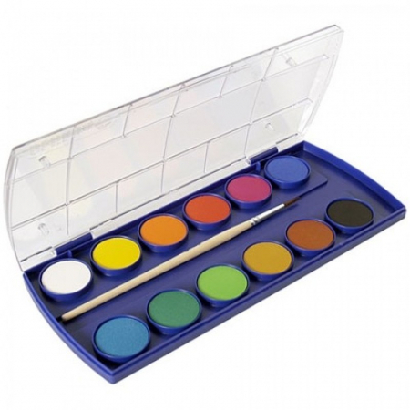 Acuarele,tempera,guase si pictura - Acuarele 11 culori + 1 alb de zinc + pensula