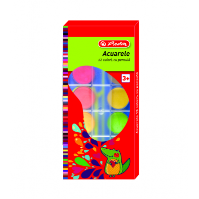 Rechizite scolare - ACUARELE SET 12CUL+PENSULA