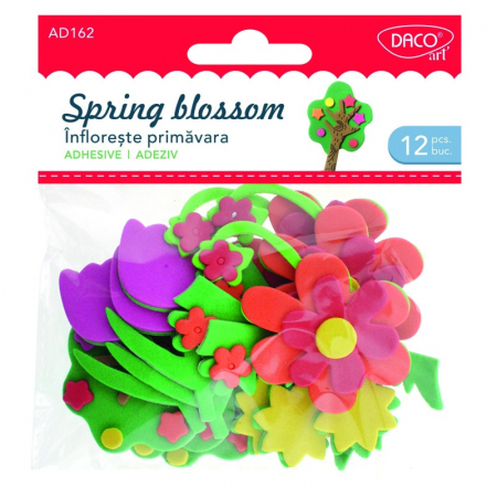 Jocuri creative si craft-uri - Infloreste primavara, accesoriu craft, 12 buc/set