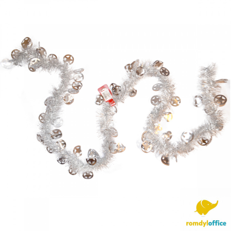 Accesorii de Craciun - Beteala decorativa argintie 2m Christmas