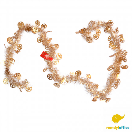 Accesorii de Craciun - Beteala decorativa aurii 2m Christmas