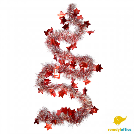 Accesorii de Craciun - Beteala decorativa rosie 2m Christmas