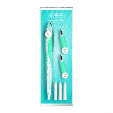 Stilouri scolare - Set stilou Caligrafie+3 penite frozen