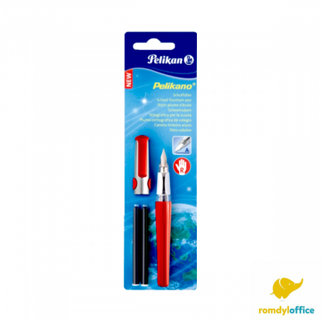 Cadouri de Craciun - Blister Stilou Pelikano, Penita A, cu grip Rosu