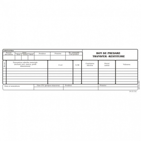 Tipizate - BON TRANSFER A5 3EX