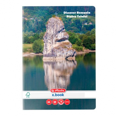 Caiete - Caiet A4 60 file dictando Discover Romania Herlitz