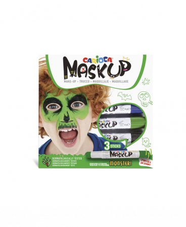 Carioci si Linere - Creioane machiaj, Monster, 3culori/set, CARIOCA