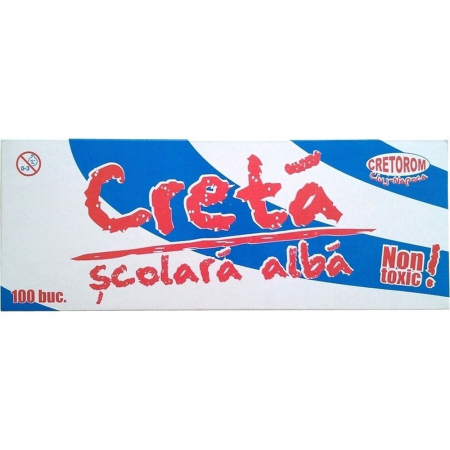 Creta scolara si Markere cu creta si vopsea - CH-100 CRETA ALBA 100/CUTIE