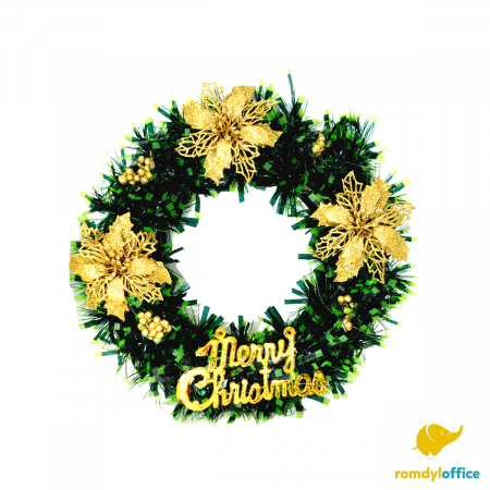 Accesorii de Craciun - Coronita usa 30cm Merry Christmas