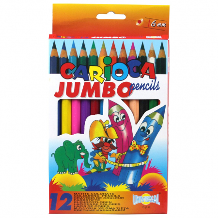 Creioane colorate - Creioane colorate Jumbo 12 culori