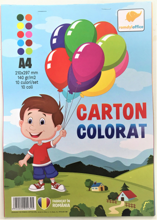 Hartie colorata si de creativitate - CT-10 CARTON COLORAT 10 COLI