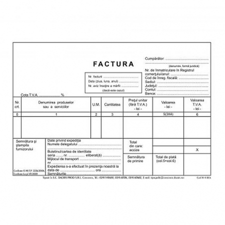 Tipizate - FACTURA A6 AUTOCOPIATIVA