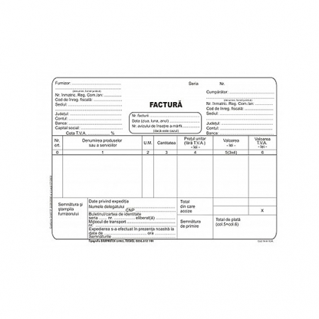 Tipizate - FACTURA (CU TVA) A5 - 3EX AUTOC. (CARNET)