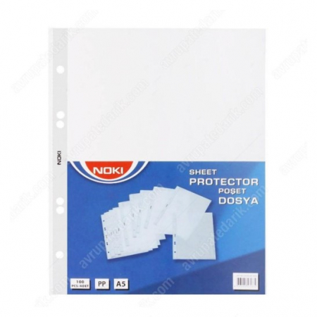 Folii, Dosare plastic si carton - Folie protectie A5, 100buc/set, NOKI