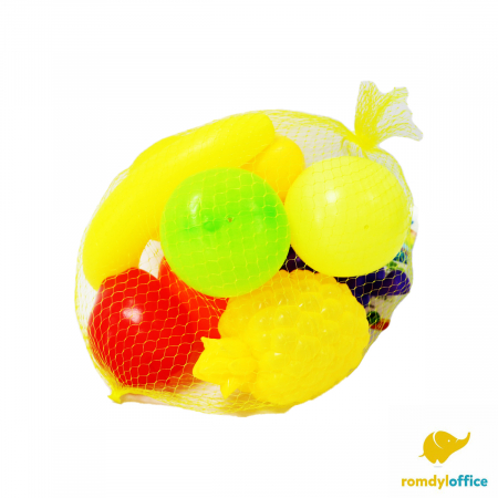Seturi de bucatarie si curatenie pt copii - Fructe plastic plasa