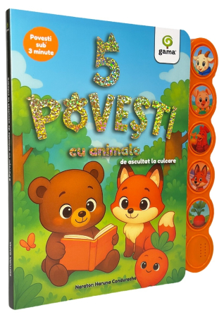Carti si caiete de colorat 11% - GAMA-5 POVESTI CU ANIMALE DE ASCULTAT LA CULCARE