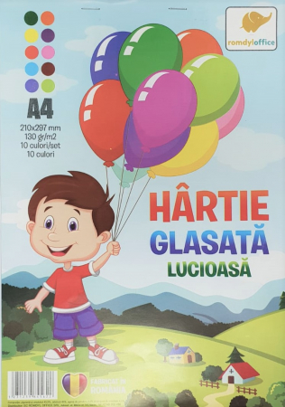 Hartie colorata si de creativitate - GL-10 HARTIE GLASATA 50/SET