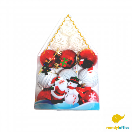 Accesorii de Craciun - Globuri Christmas 4cm 12/set