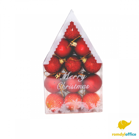 Accesorii de Craciun - Globuri Christmas 4cm 12/set