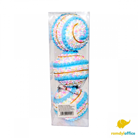 Accesorii de Craciun - Globuri Christmas 8cm 3/set