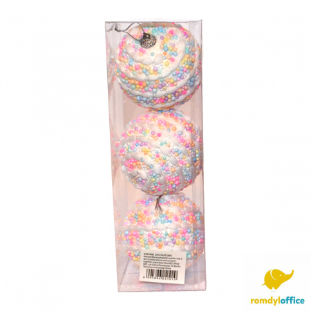 Accesorii de Craciun - Globuri Christmas 8cm 3/set