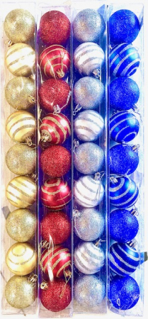 Articole decor - Globuri Christmas diverse culori 6cm 9/set
