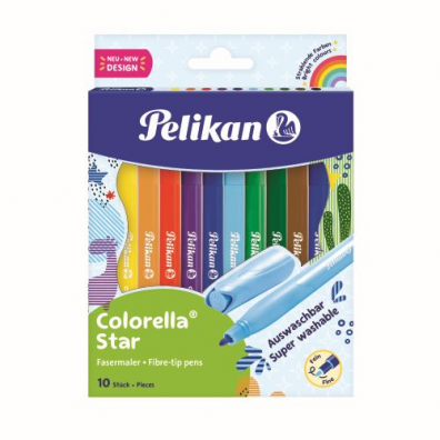 Carioci si Linere - Carioca Colorella 10 culori/set Pelikan